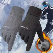 Men's Plus Velvet Cold Safeguard Touch Screen Gloves - Perfect for Autumn & Winter Sports!