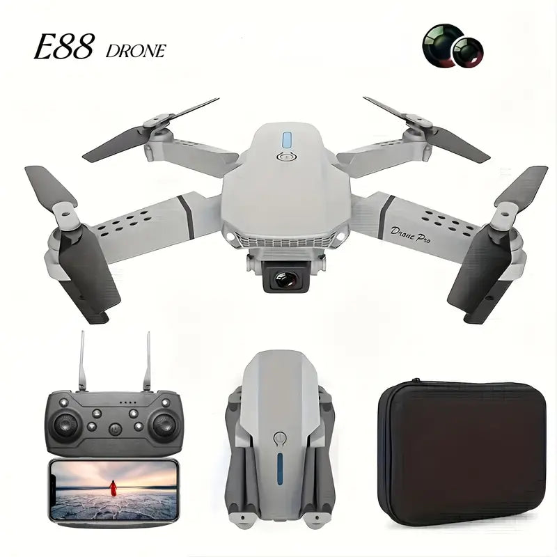 RIYUFA E88 Drone with Dual HD Cameras - Elevate Your Aerial Experience!