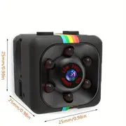 Portable Mini Camera with HD Video, Motion Detection & Touch Control for Home Security