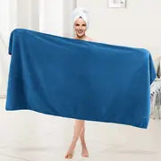 4-Pack Extra Large High Absorbency Bath Towel Set - Modern Design, 300gsm Polyester, Machine Washable