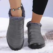 Non-slip Women's Warm Snow Sneakers - Comfortable Walking Platform Ankle Shoes for Winter Adventures