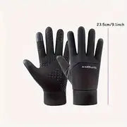 Men's Plus Velvet Cold Safeguard Touch Screen Gloves - Perfect for Autumn & Winter Sports!