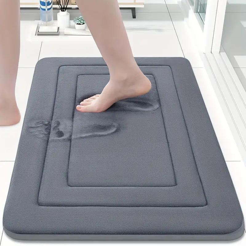 Luxurious 600gsm SoftTouch Memory Foam Bath Mat - Non-Slip & Stain Resistant for Ultimate Comfort