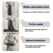 4-Pack Extra Large High Absorbency Bath Towel Set - Modern Design, 300gsm Polyester, Machine Washable