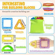 Big Size Magnetic Building Blocks - STEM Toys Construction Set for Creative Learning & Fun!