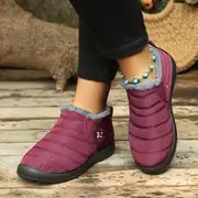 Non-slip Women's Warm Snow Sneakers - Comfortable Walking Platform Ankle Shoes for Winter Adventures