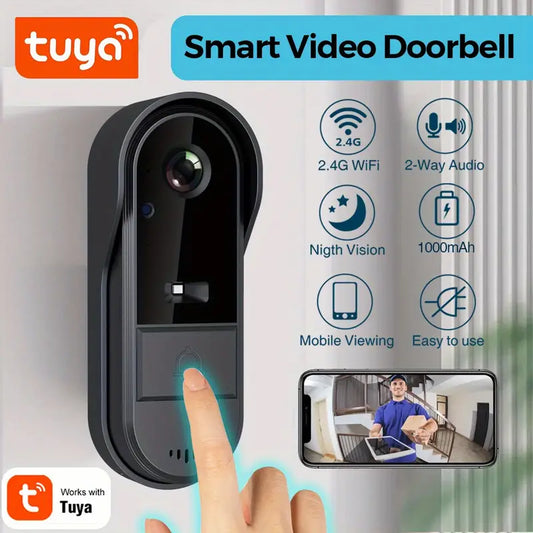 3D Smart Wireless Doorbell Camera with Night Vision & 2-Way Audio - Enhance Your Home Security!