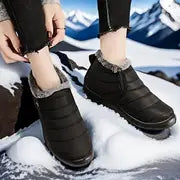 Non-slip Women's Warm Snow Sneakers - Comfortable Walking Platform Ankle Shoes for Winter Adventures