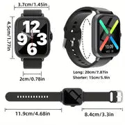 1.83" Full Touch Screen ALIEN Smartwatch - Multi-Sport Modes & Fitness Tracker with Call/Text Alerts